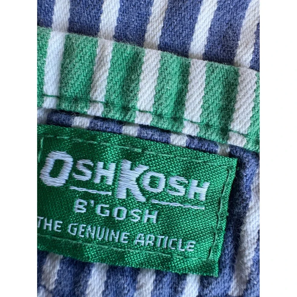 Vintage OshKosh Bgosh Baby Overalls Bundle Red Corduroy Hickory Stripe 12M USA